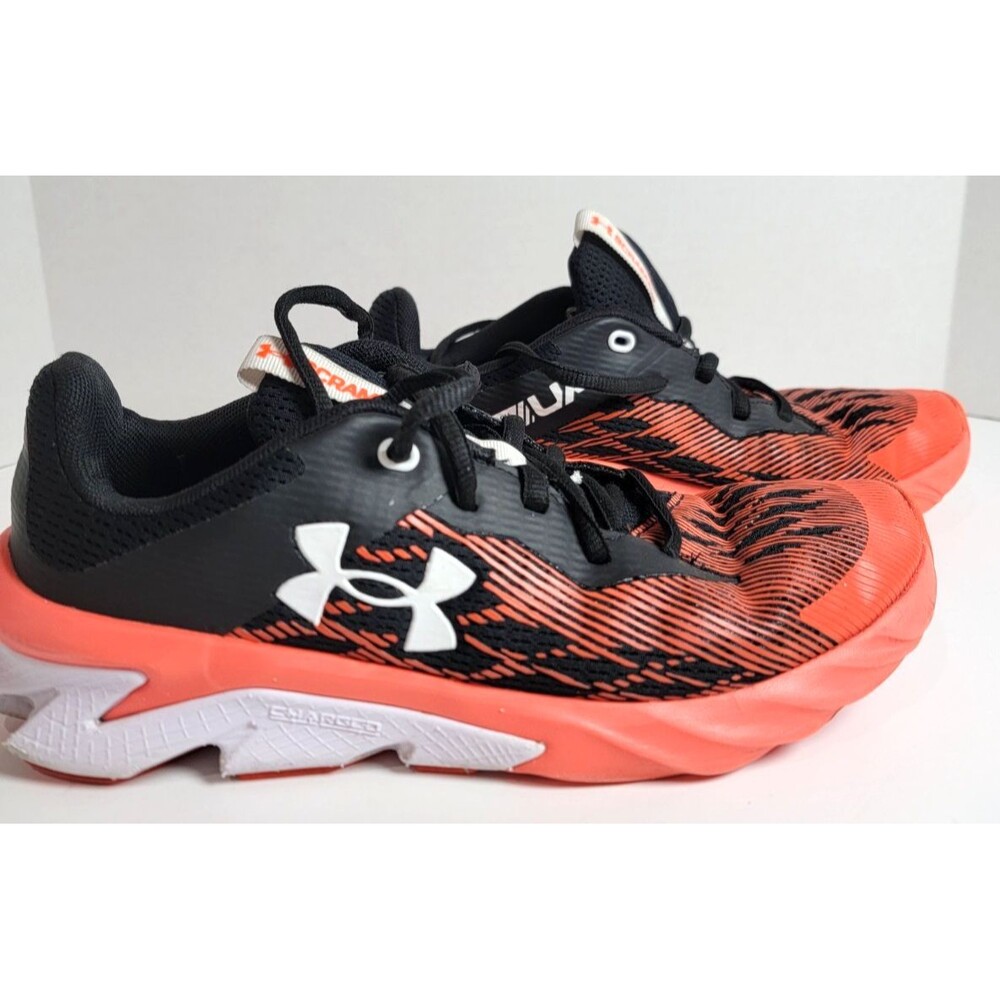 Under Armour Charged Scramjet 3 Youth 6.5Y Black Phoenix Fire Running Shoes 3022